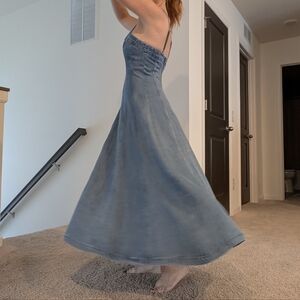 Vici Denim Blue Maxi Dress